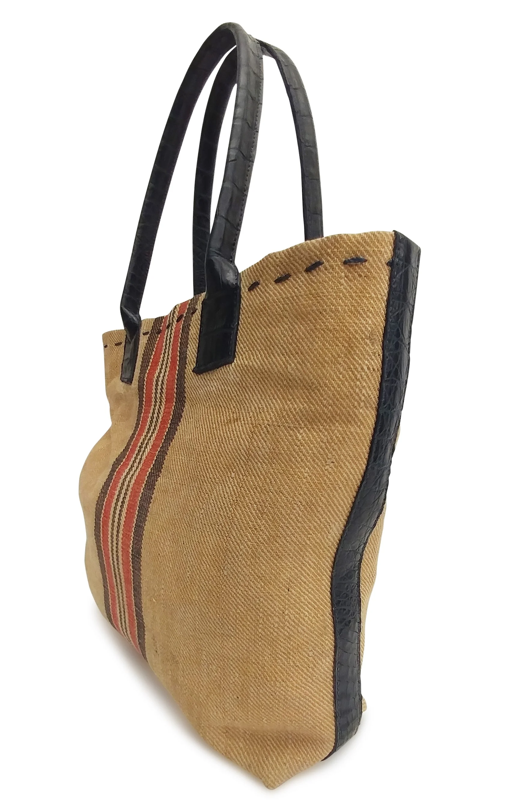 Copy of Anthony Luciano custom Bleecker Tote - Vintage Sack Cloth/Crocodile