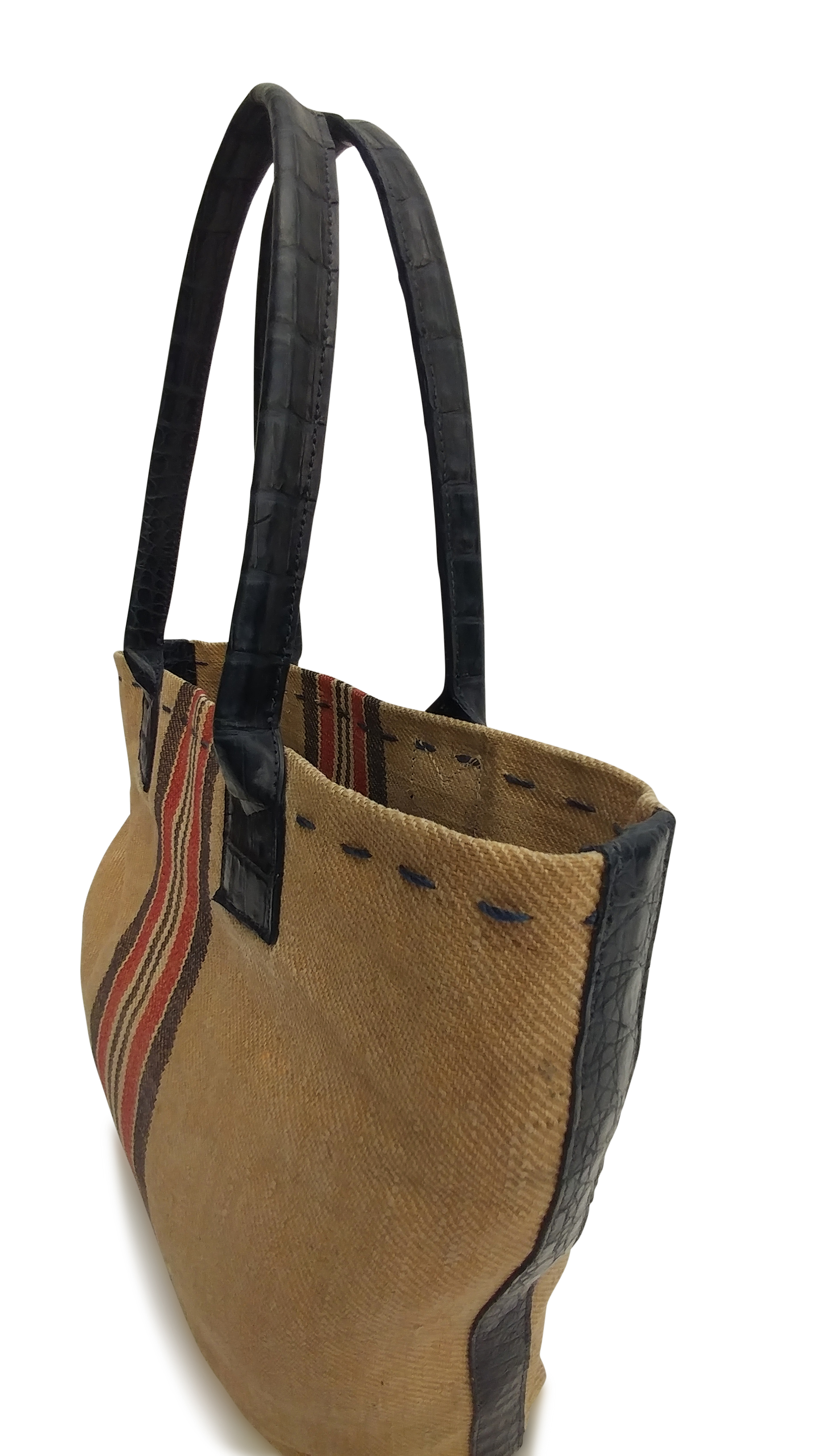 Copy of Anthony Luciano custom Bleecker Tote - Vintage Sack Cloth/Crocodile