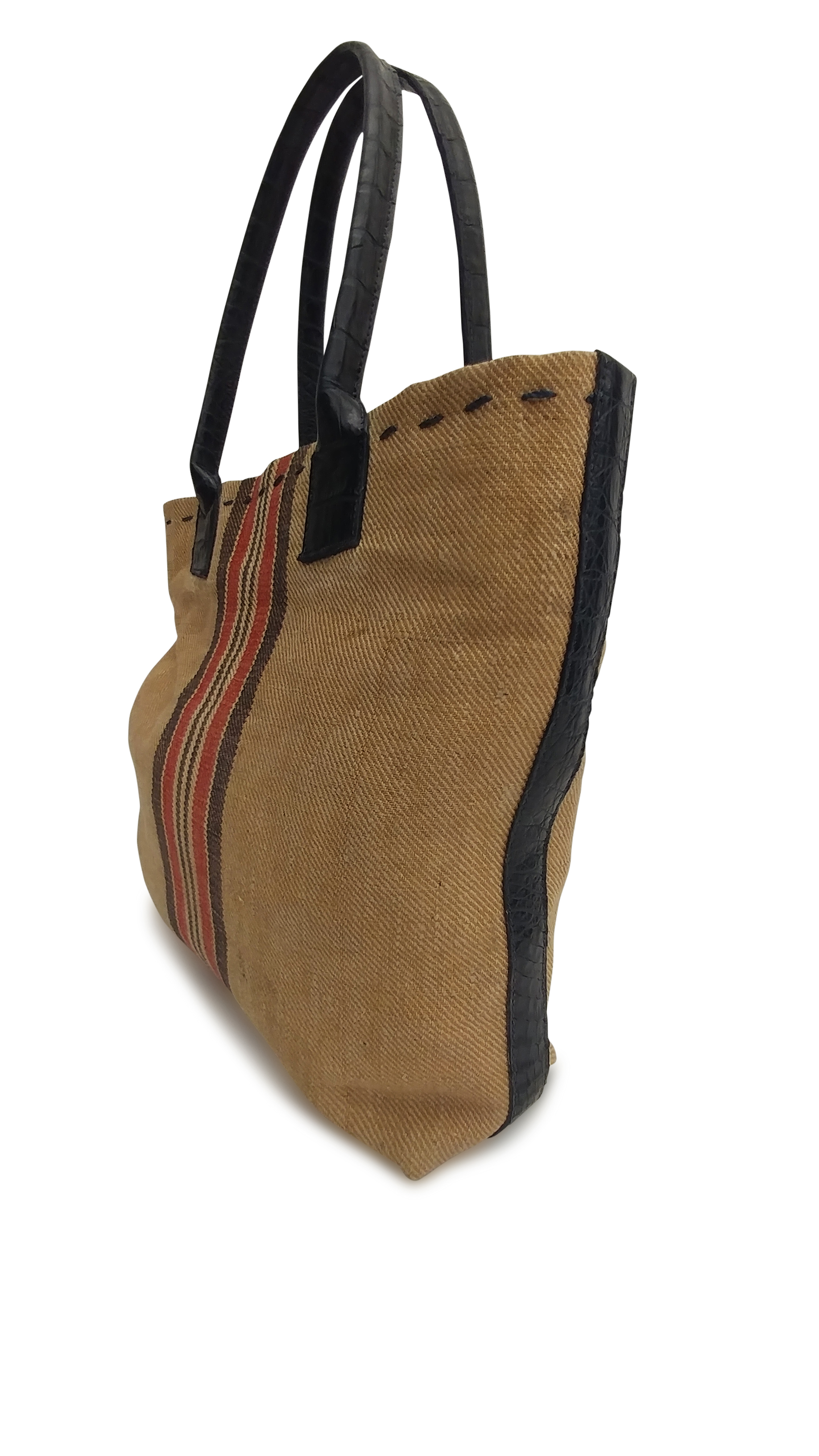 Copy of Anthony Luciano custom Bleecker Tote - Vintage Sack Cloth/Crocodile
