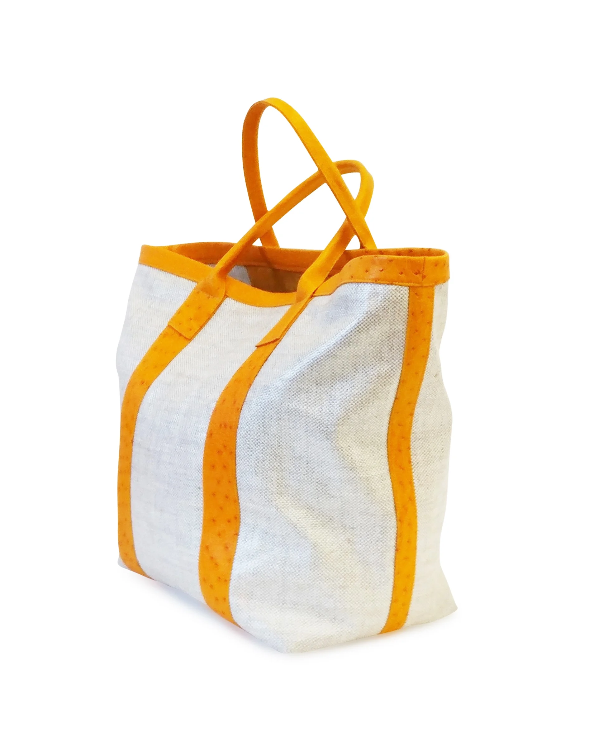 Copy of Anthony Luciano custom Jackie Tote (sm) -Waxed Linen/Ostrich