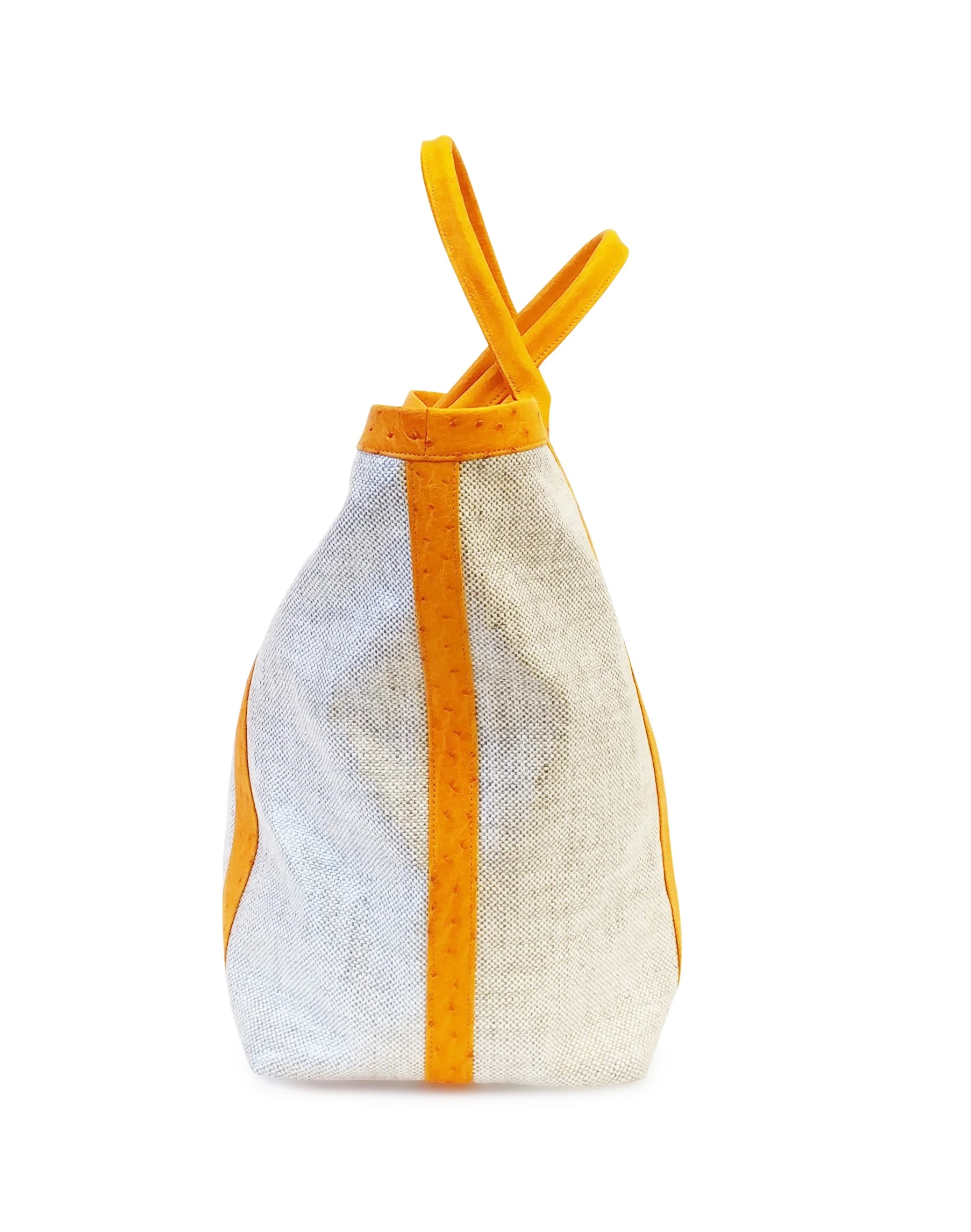 Copy of Anthony Luciano custom Jackie Tote (sm) - Waxed Linen/Ostrich