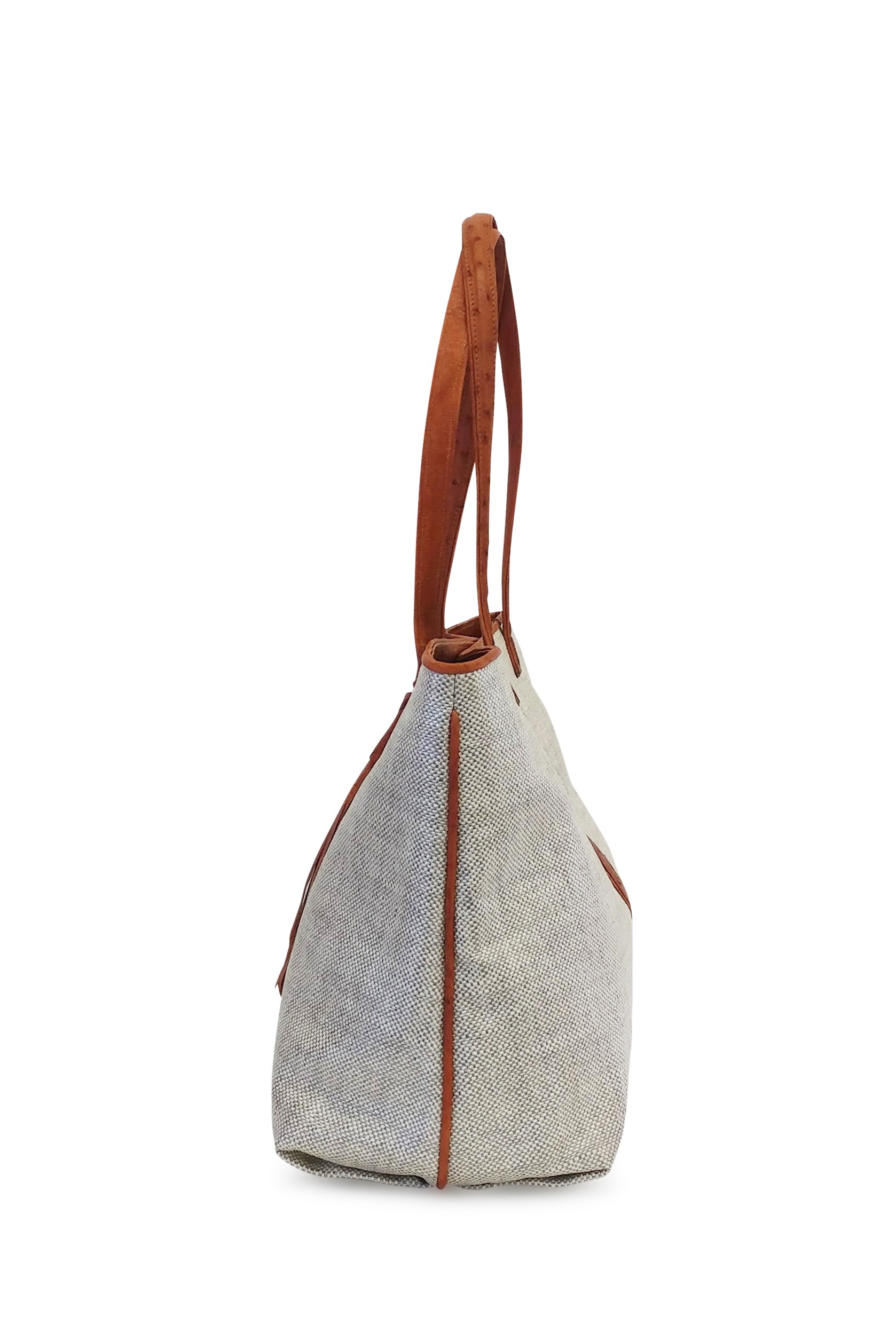 Anthony Luciano custom Olivia Tote (sm) - Waxed Linen/Ostrich
