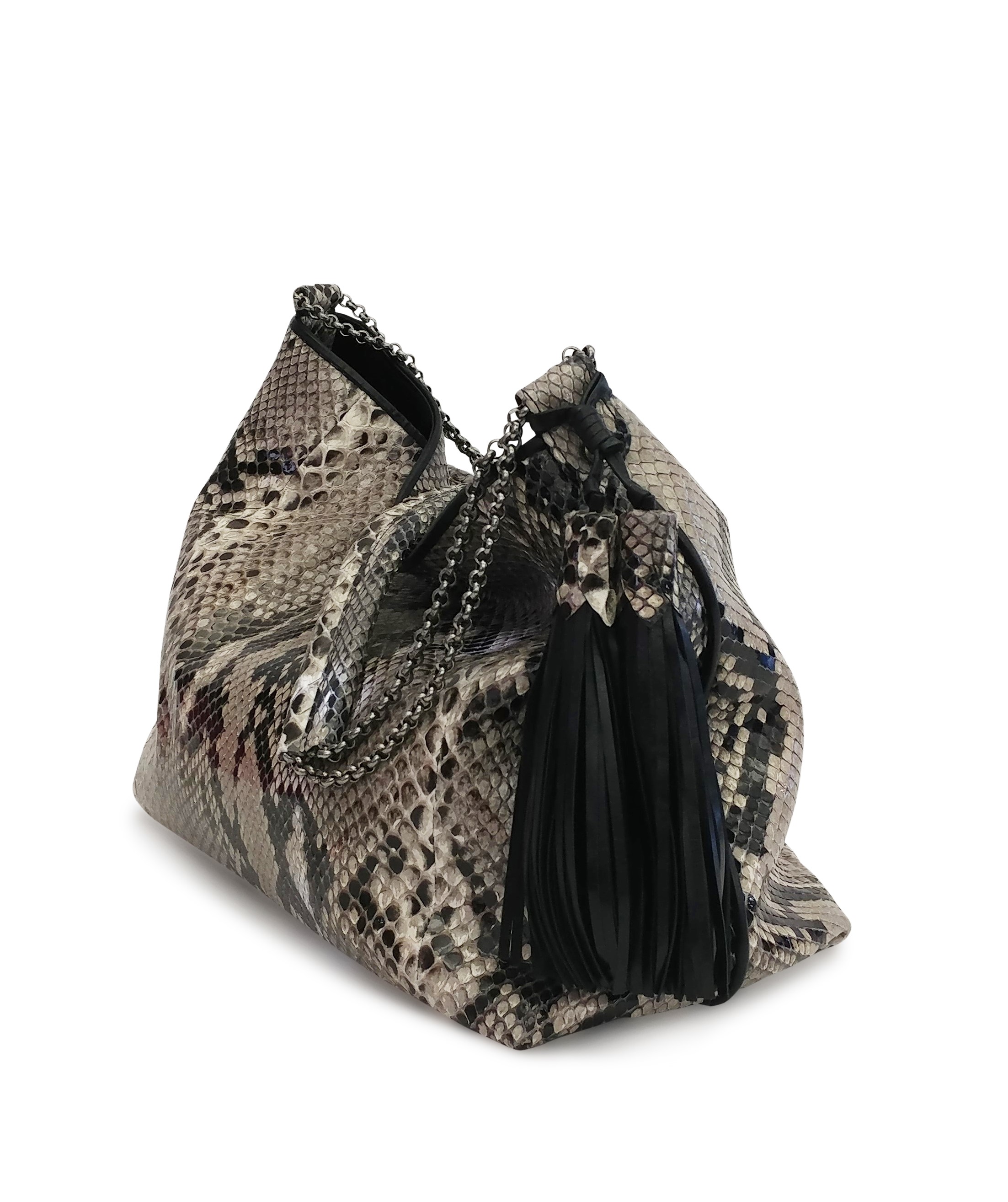 Robinson Shoulder Bag (sm) - Natural Glazed Python — ANTHONY LUCIANO