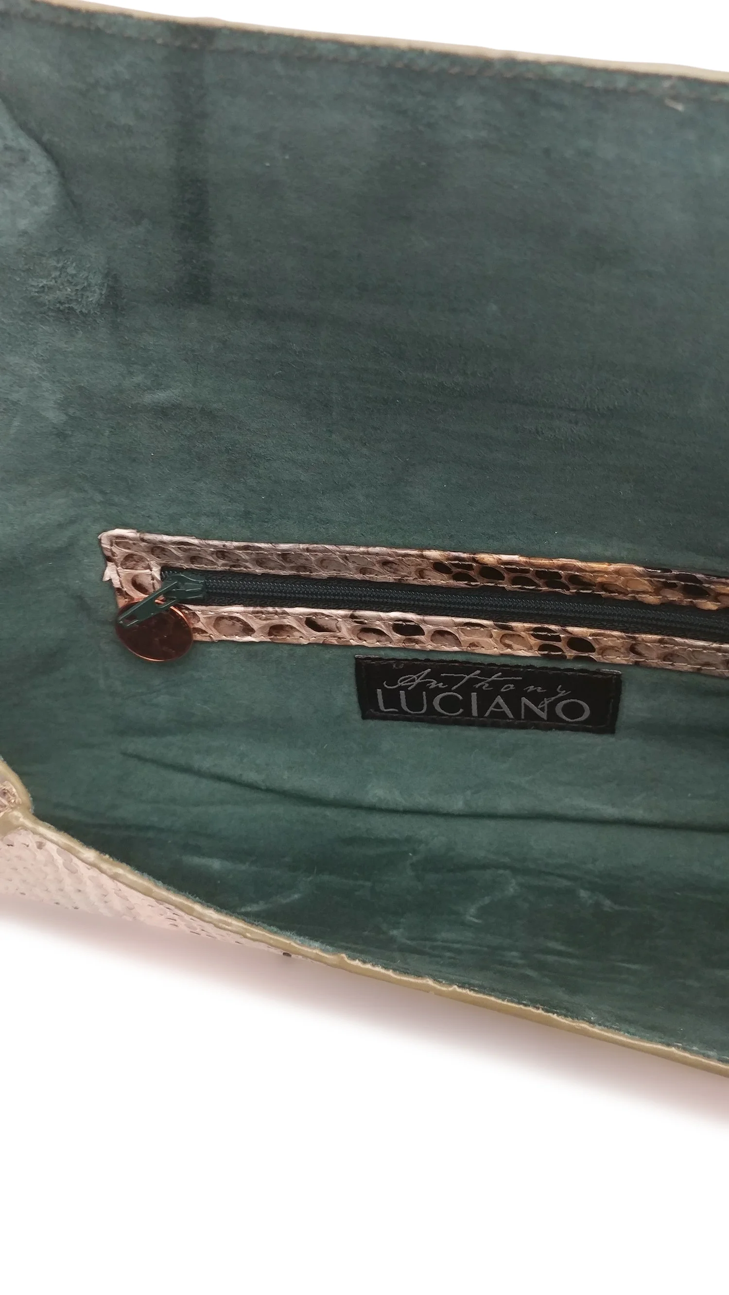 Anthony Luciano custom Origami Clutch - Mist Multi Glazed Python