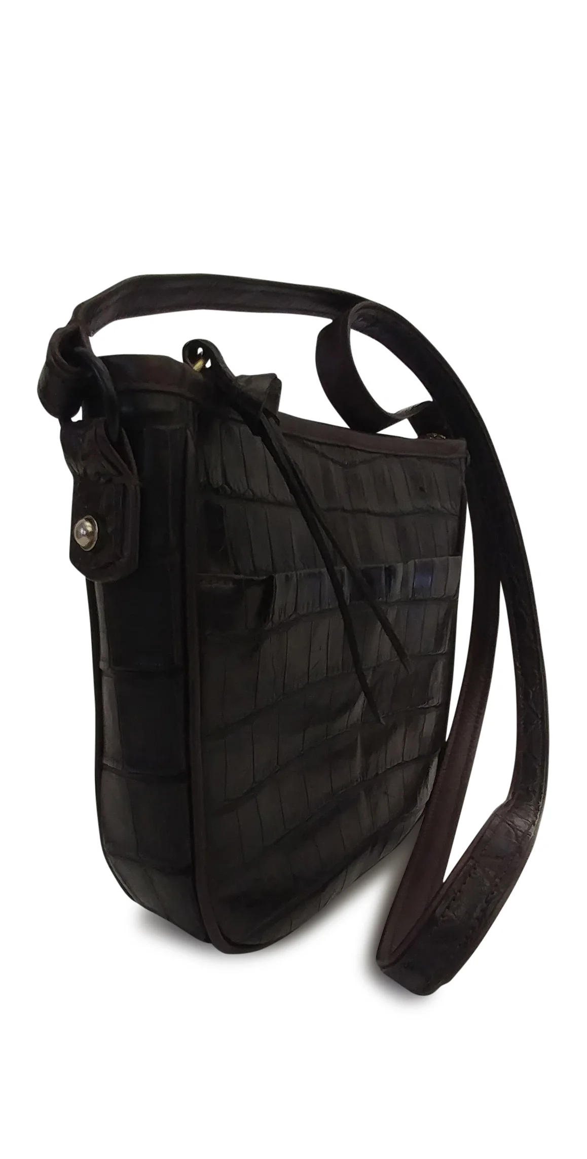 Anthony Luciano custom Jeny Crossbody - Matte Chocolate Crocodile