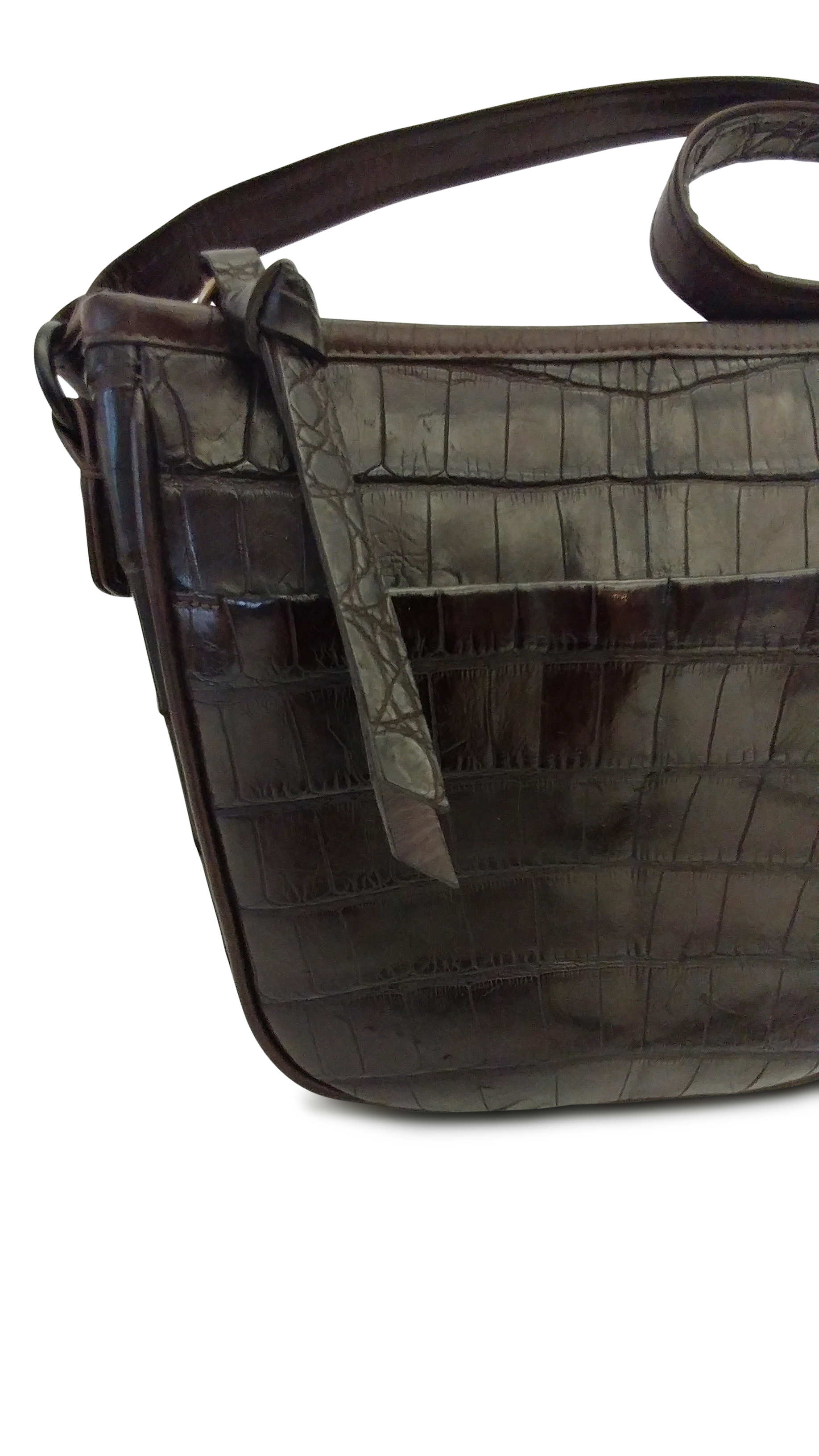 Anthony Luciano custom Jenny Crossbody - Matte Chocolate Crocodile