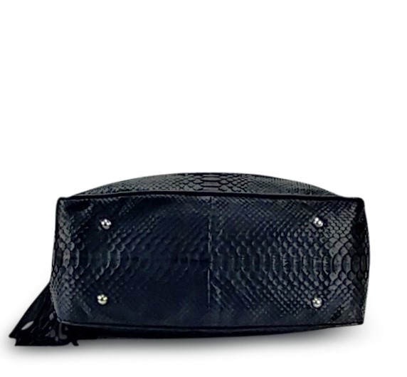 Copy of Grace Hobo Handbag Matte Black Genuine Python