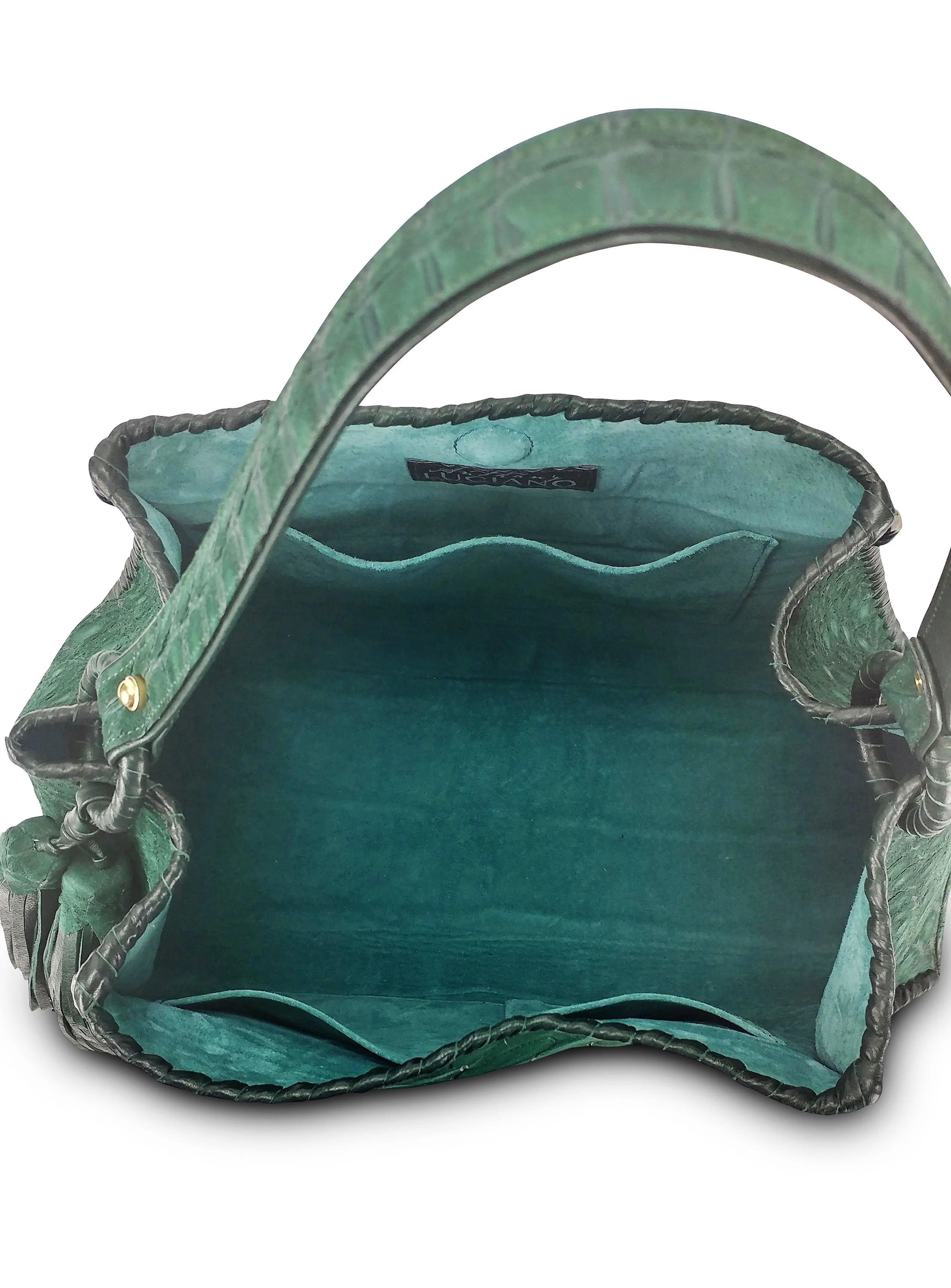 Abbe Tote Handbag Forest Green Genuine Crocodile Exotic Skin
