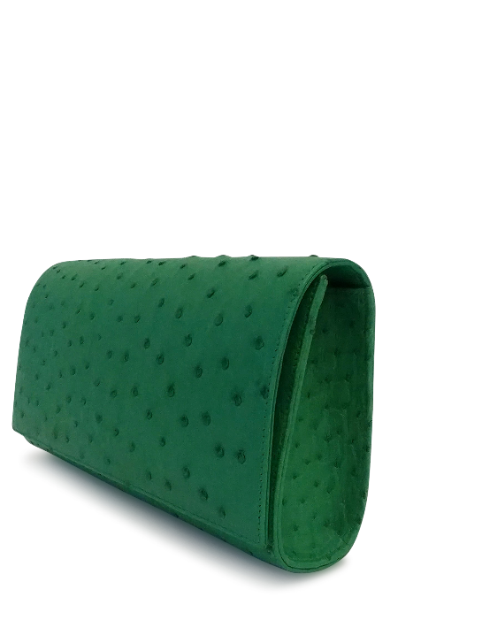 Anthony Luciano custom Kiki Clutch - Kelly Green Ostrich