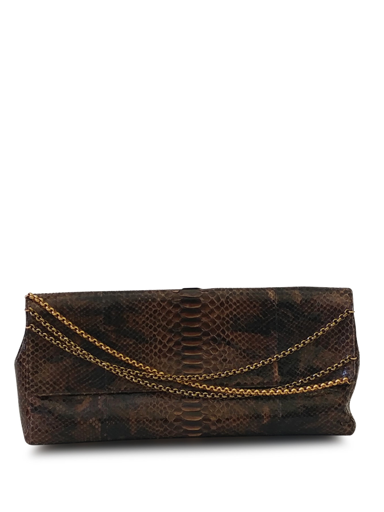 Anthony Luciano custom Hunter Clutch - Glazed Brown/Black Python