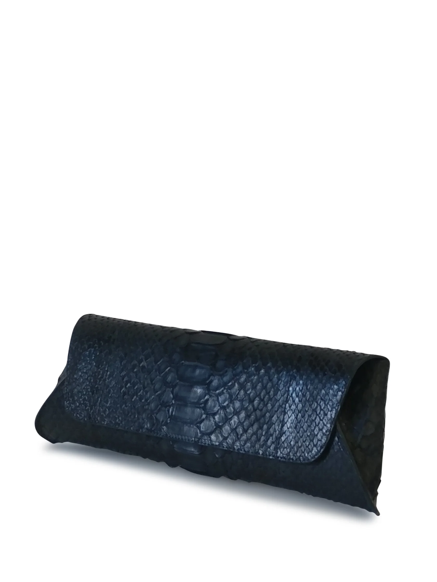 Anthony Luciano custom Origami Clutch - Teal Navy/Black Python