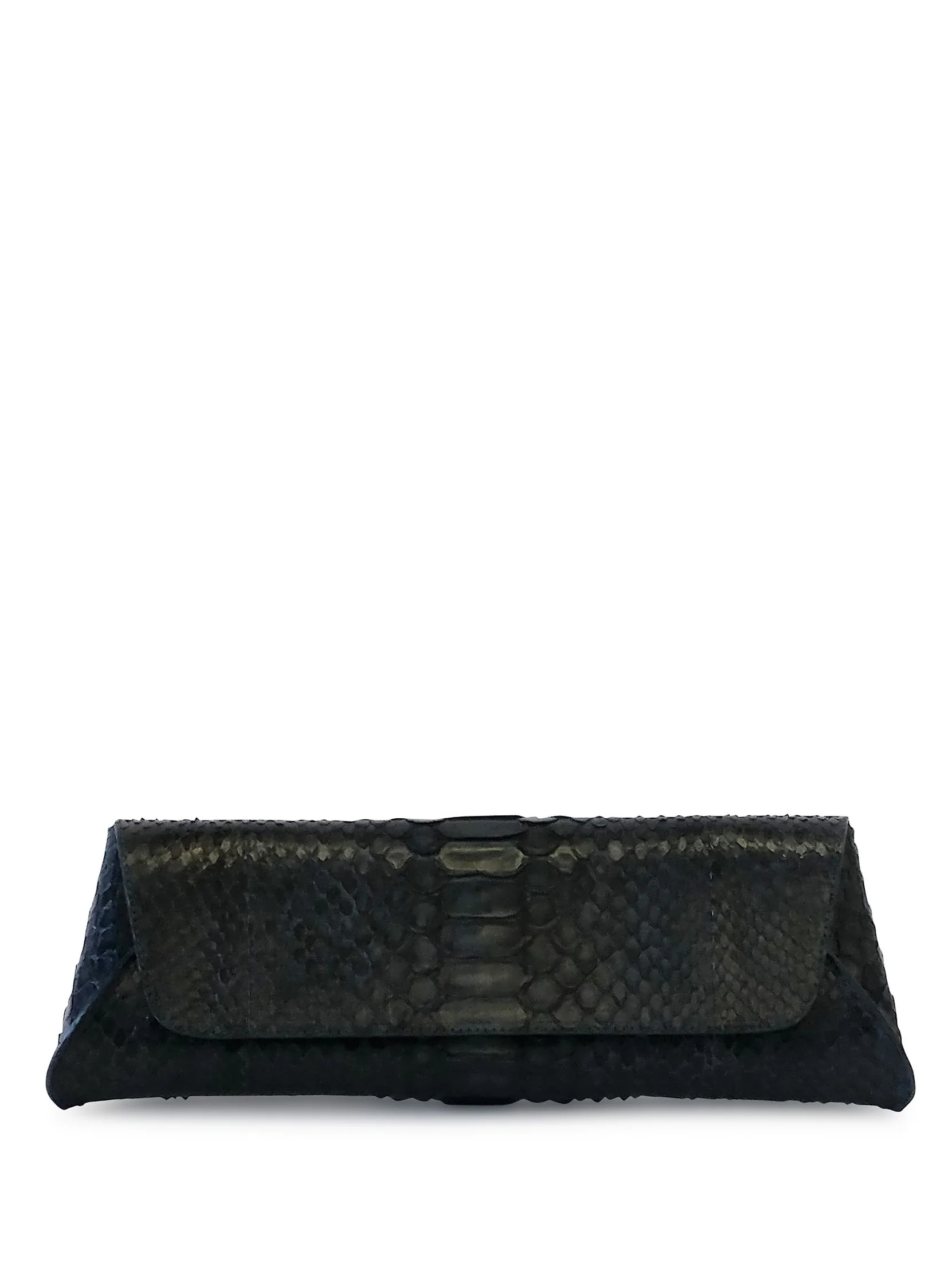 Anthony Luciano custom Origami Clutch - Teal Navy/Black Python
