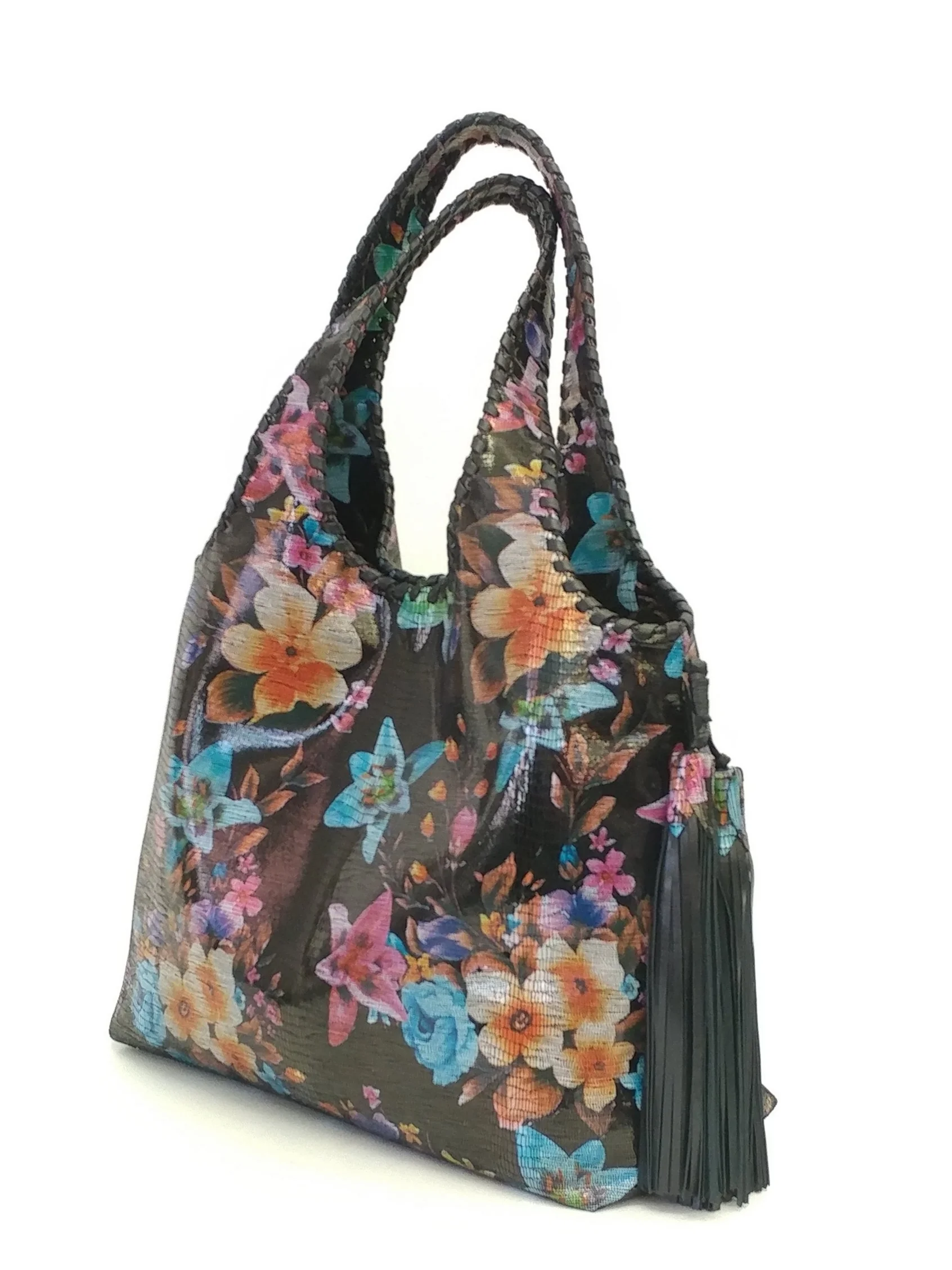 Anthony Luciano custom Stella Hobo (sm) - Stamped Floral Leather