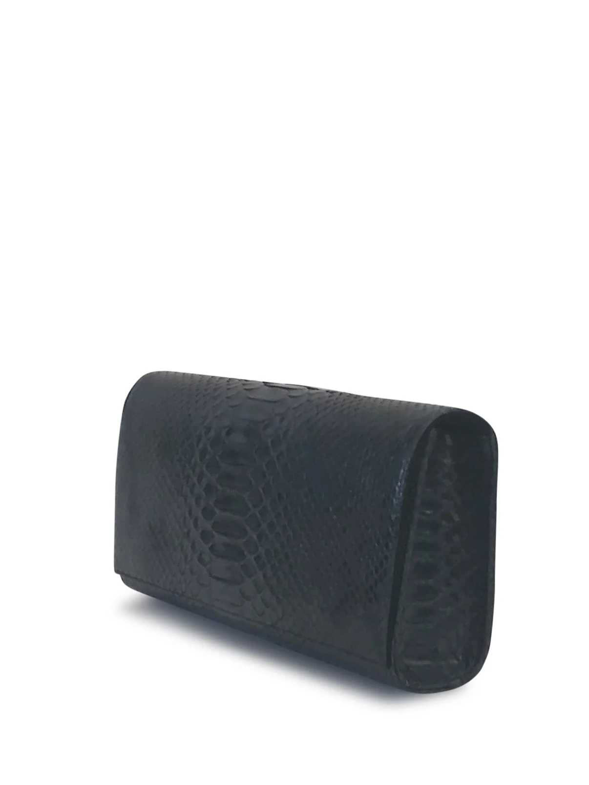 Copy of Anthony Luciano custom Kiki Clutch - Teal Navy/Black Python