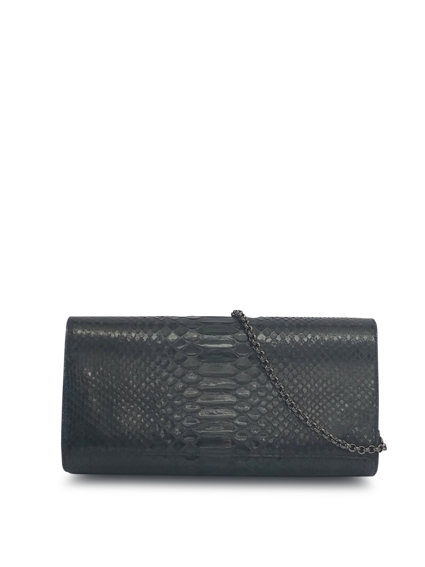 Copy of Anthony Luciano custom Kiki Clutch - Teal Navy/Black Python