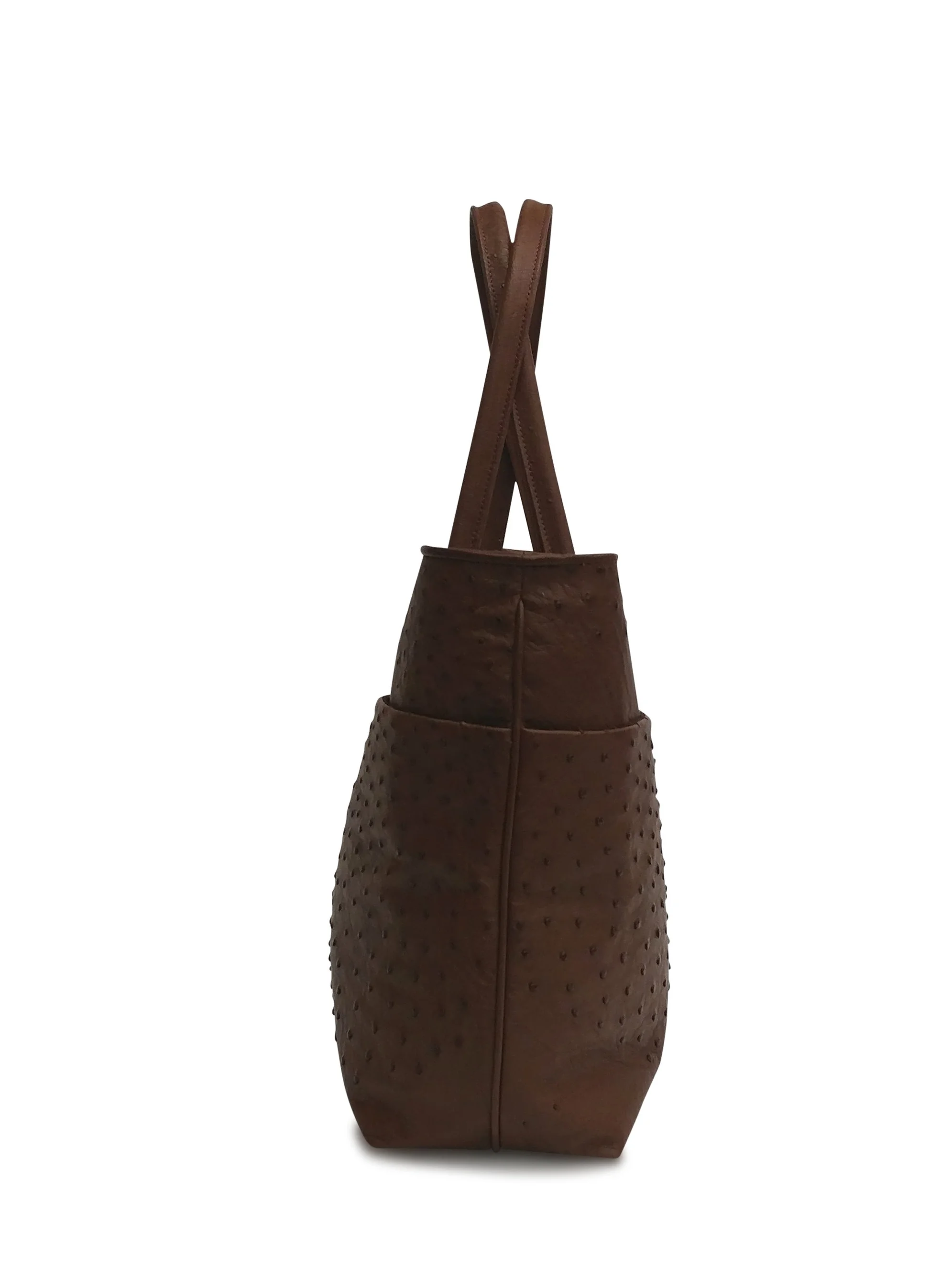 Ryder Tote Genuine Chocolate Ostrich
