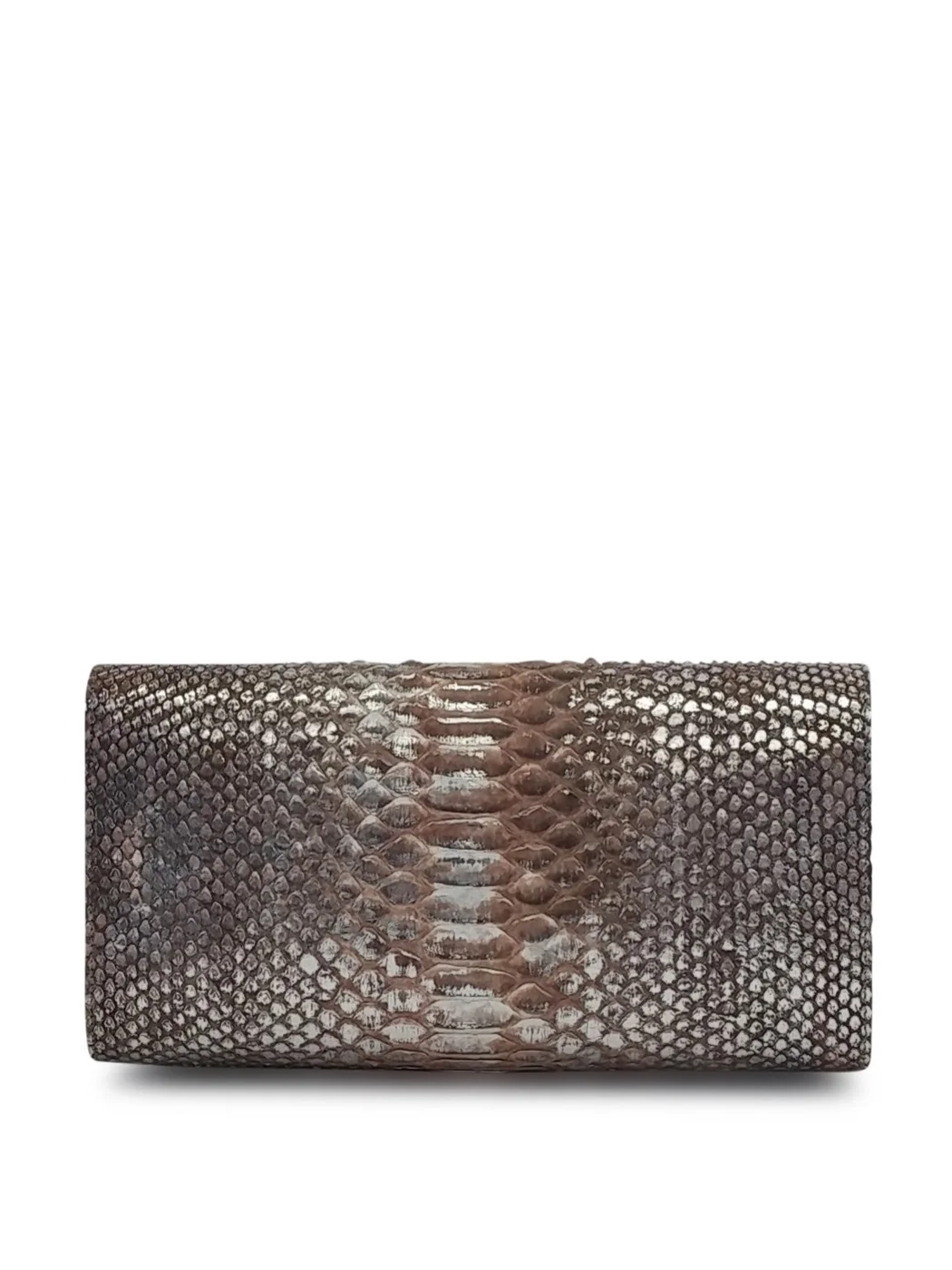 Anthony Luciano custom Kiki Clutch - Nude/Metallic Silver Python
