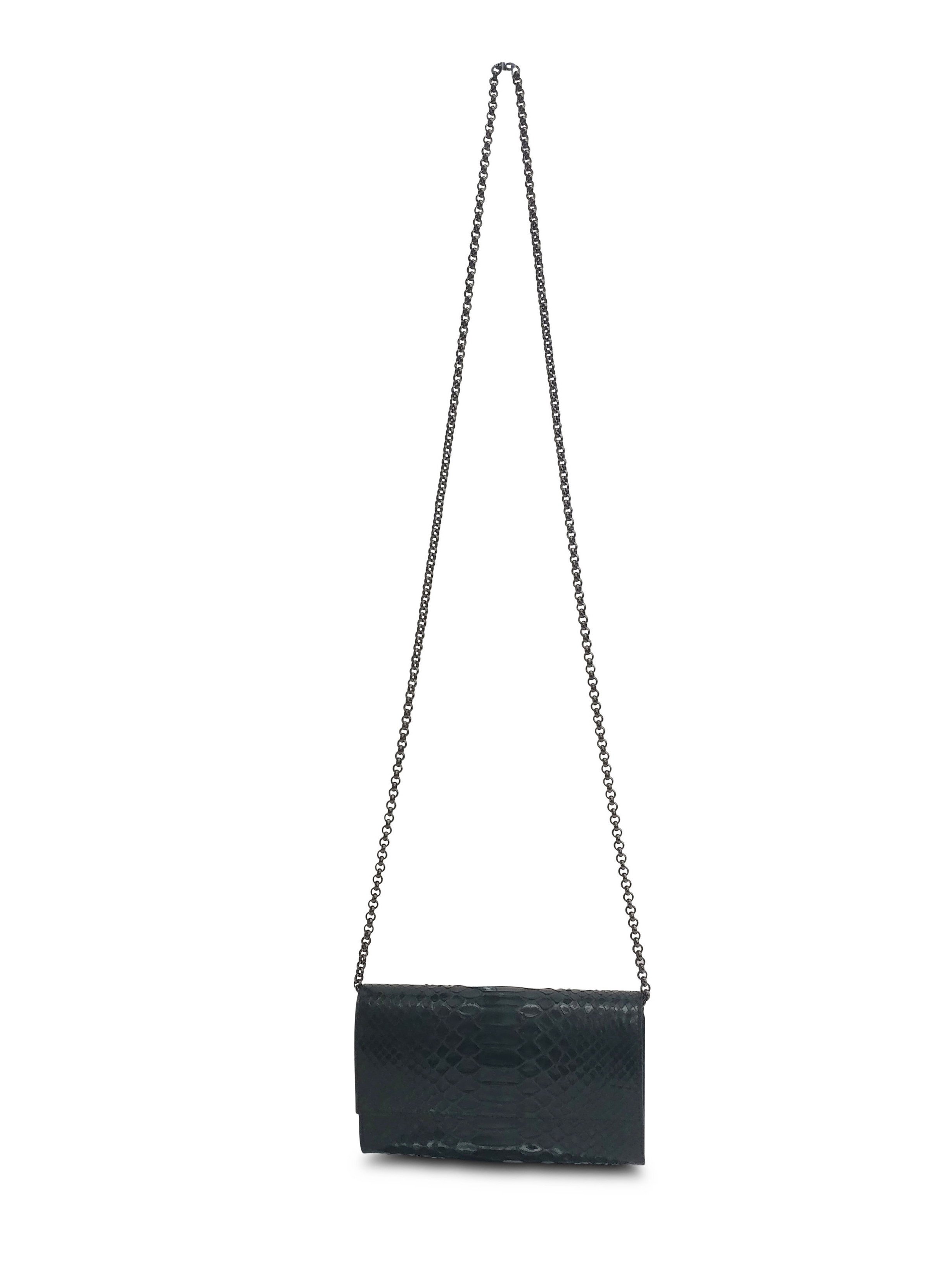 Copy of Anthony Luciano custom Lola Clutch - Teal Navy/Black Python