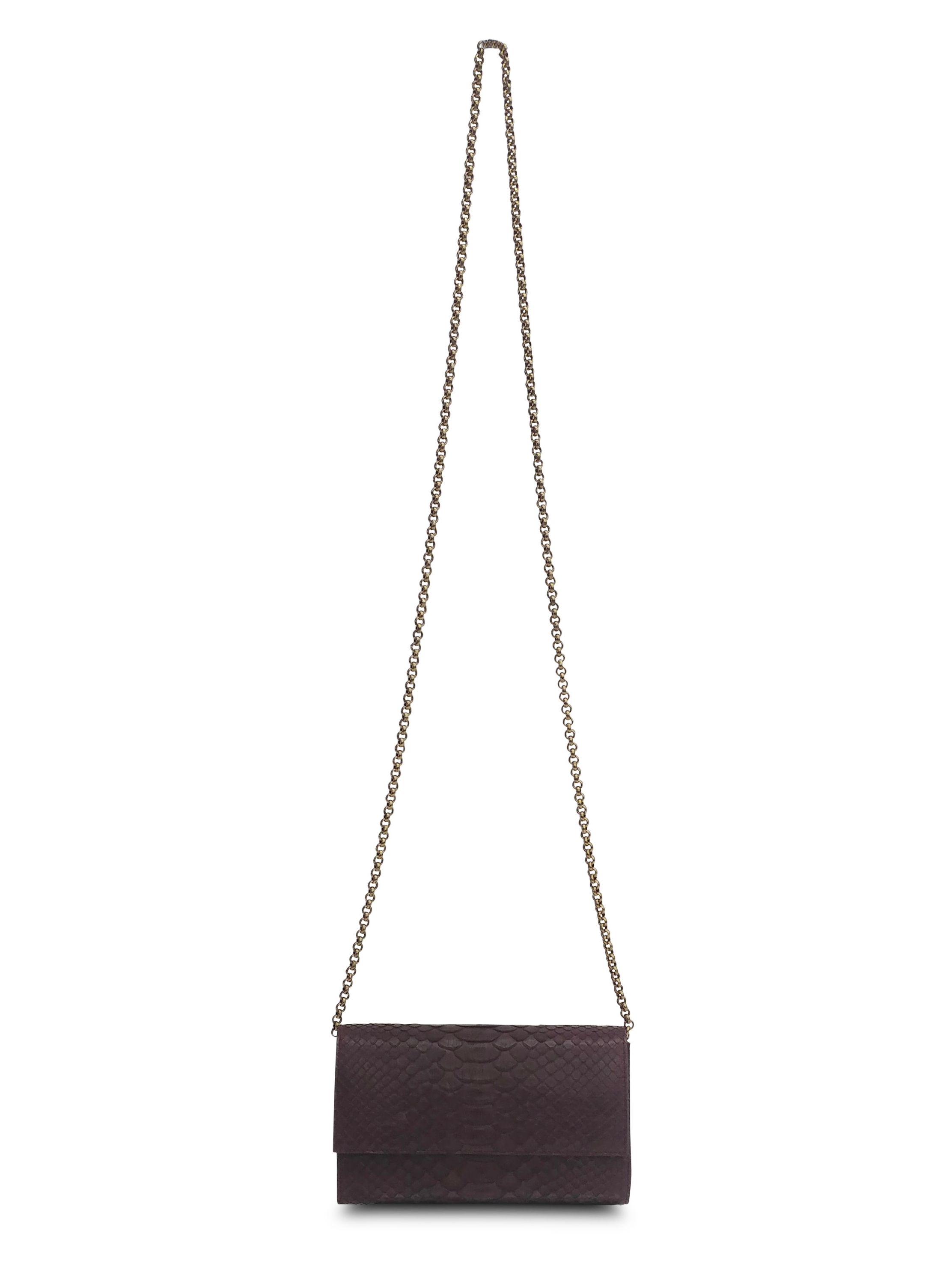 Anthony Luciano custom Lola Clutch - Bordeaux Matte Python