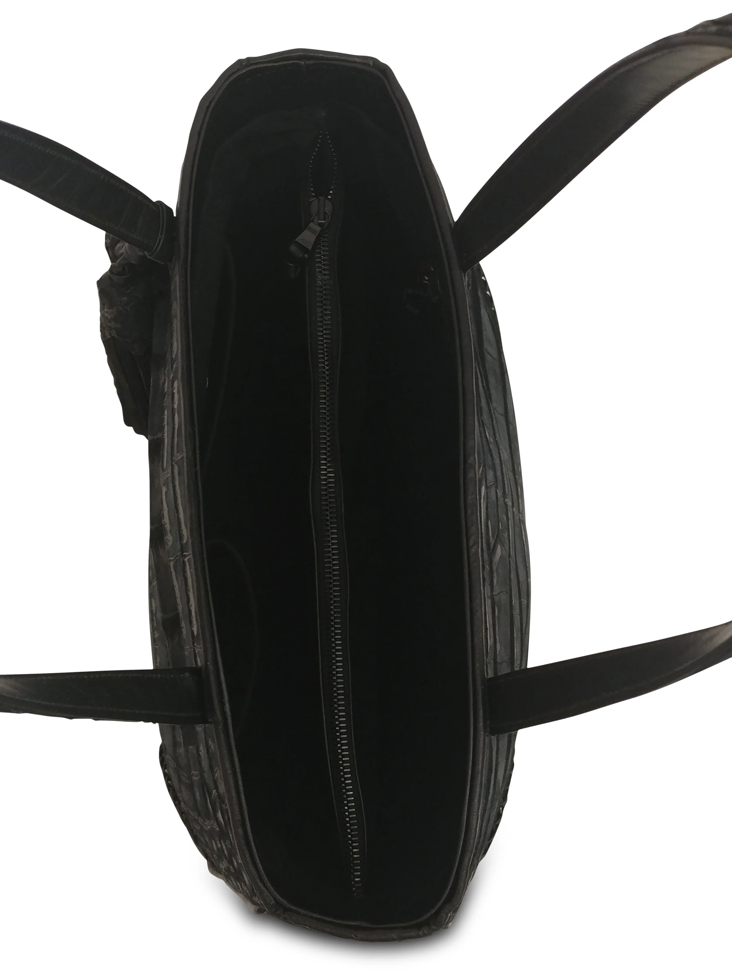 Anthony Luciano custom Madison Satchel - Black Sueded Crocodile