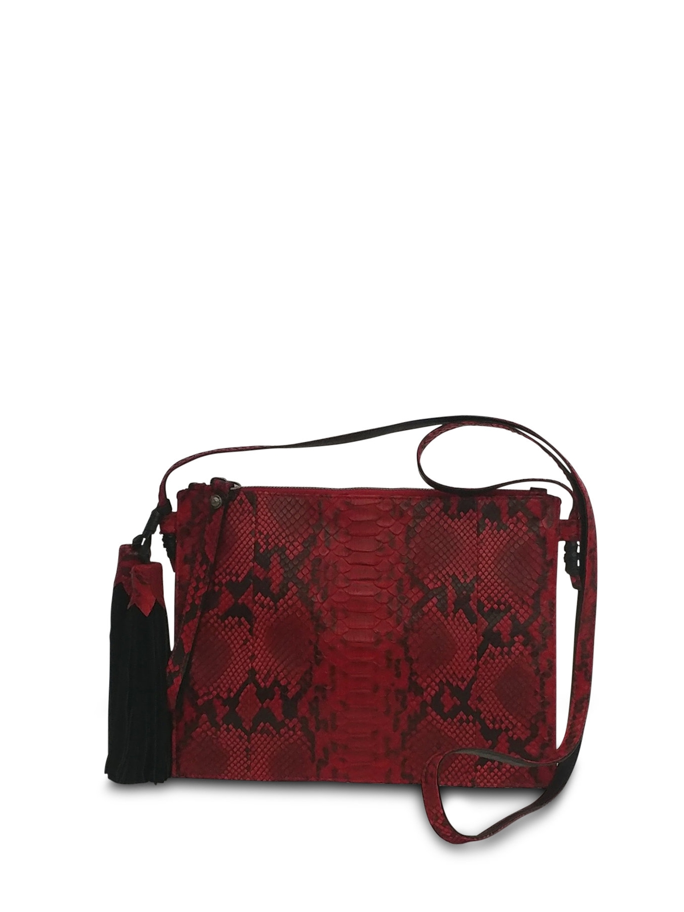 Anthony Luciano custom Mandy Crossbody Pouch - Red/Black Python