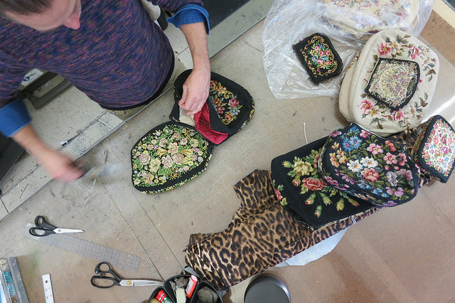 Deconstructing the needlepoint bags