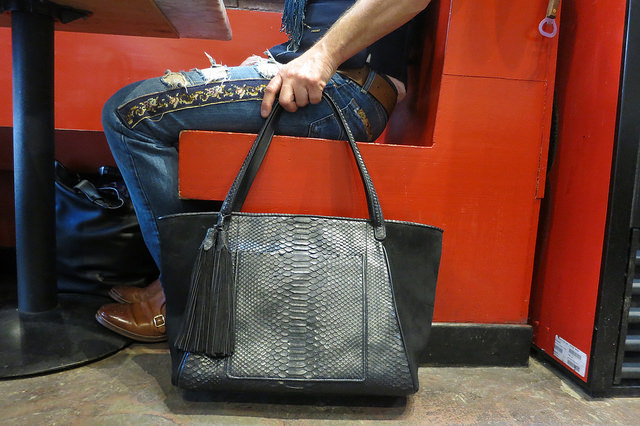 tapestry jeans and black python handbag.jpg