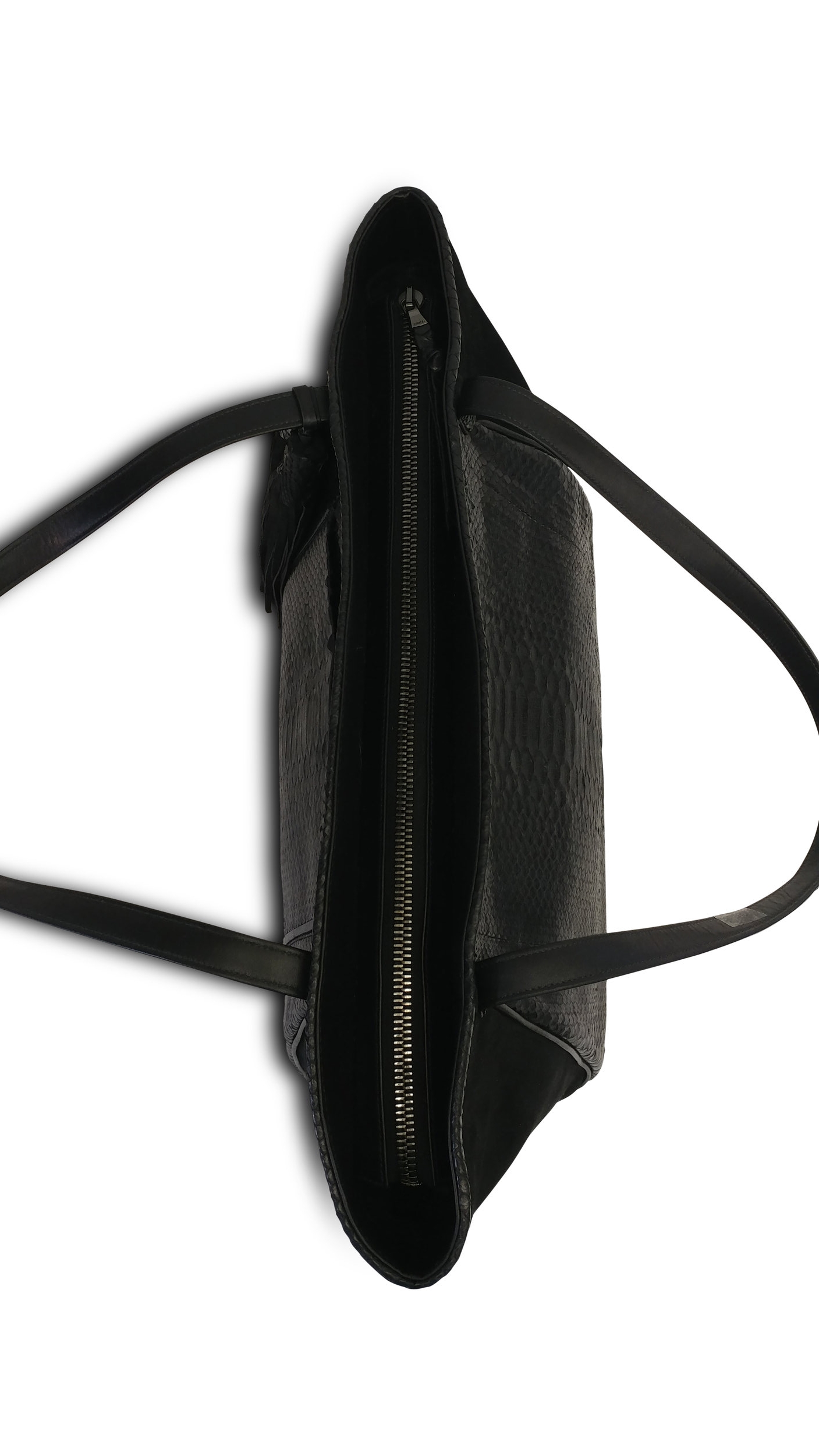 Anthony Luciano custom Addison Tote - Black Python Suede