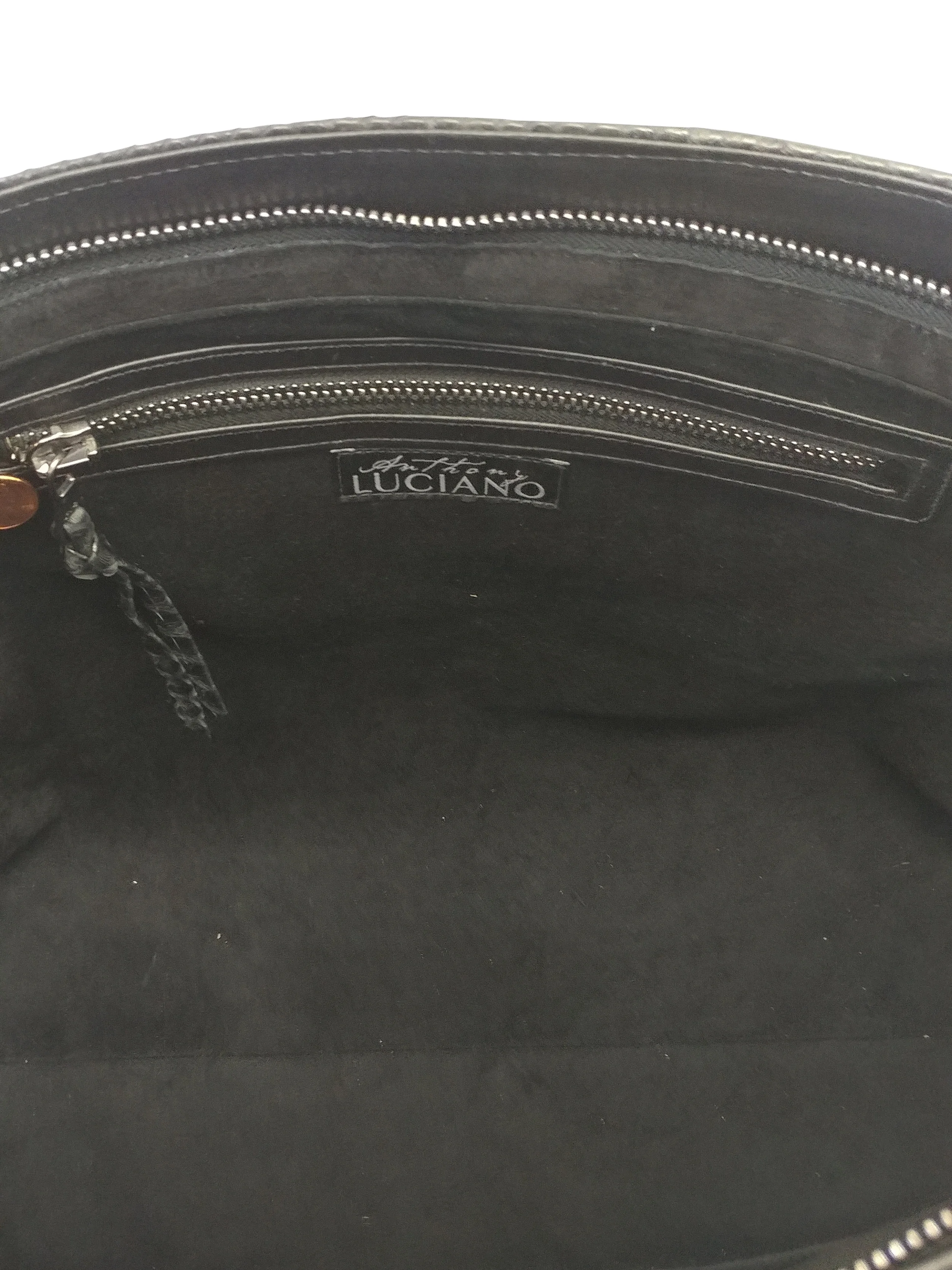 Anthony Luciano custom Addison Tote - Black Python Suede