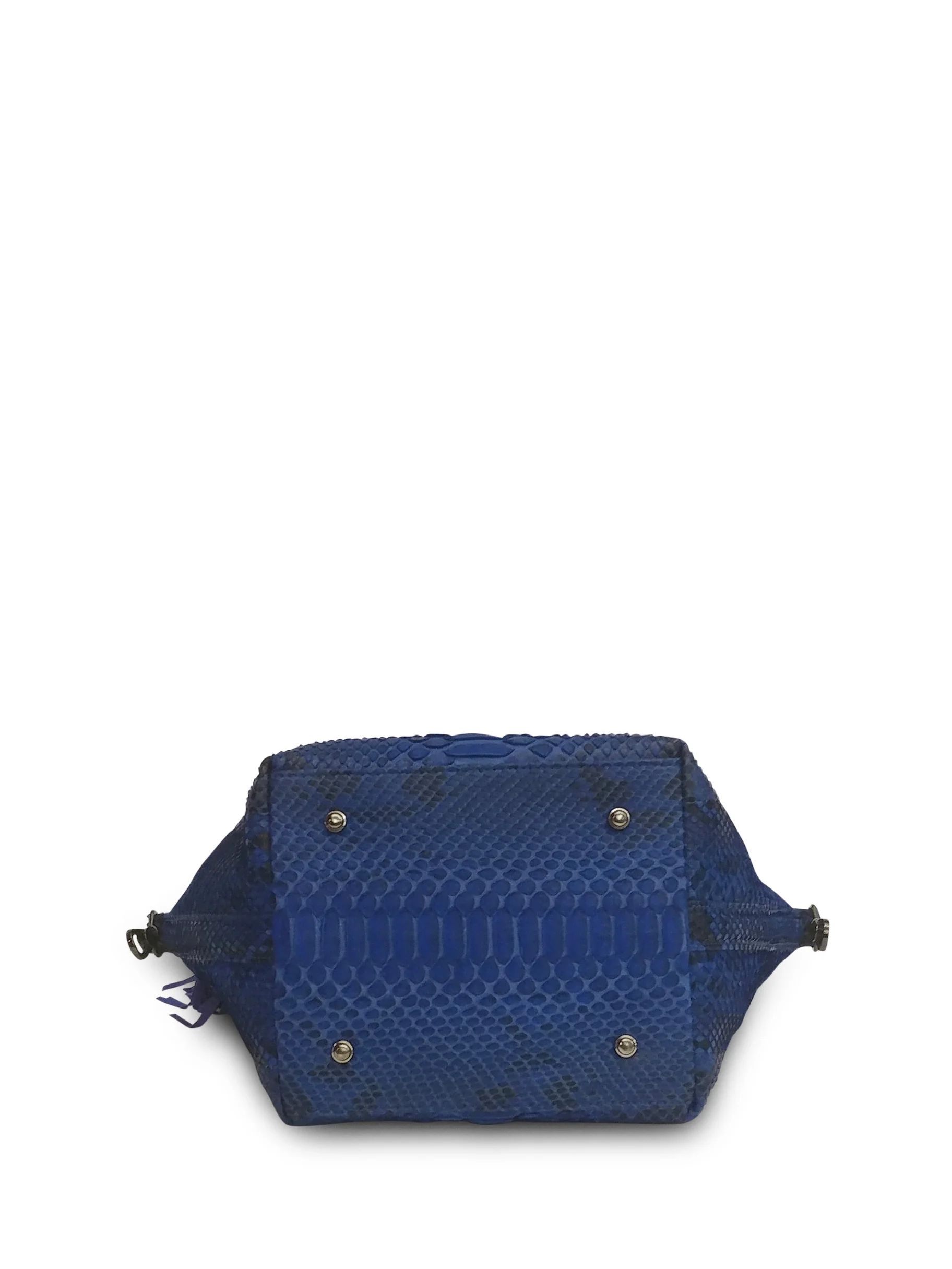 Anthony Luciano custom Aviela Small Satchel - Washed Cobalt/Blk Python