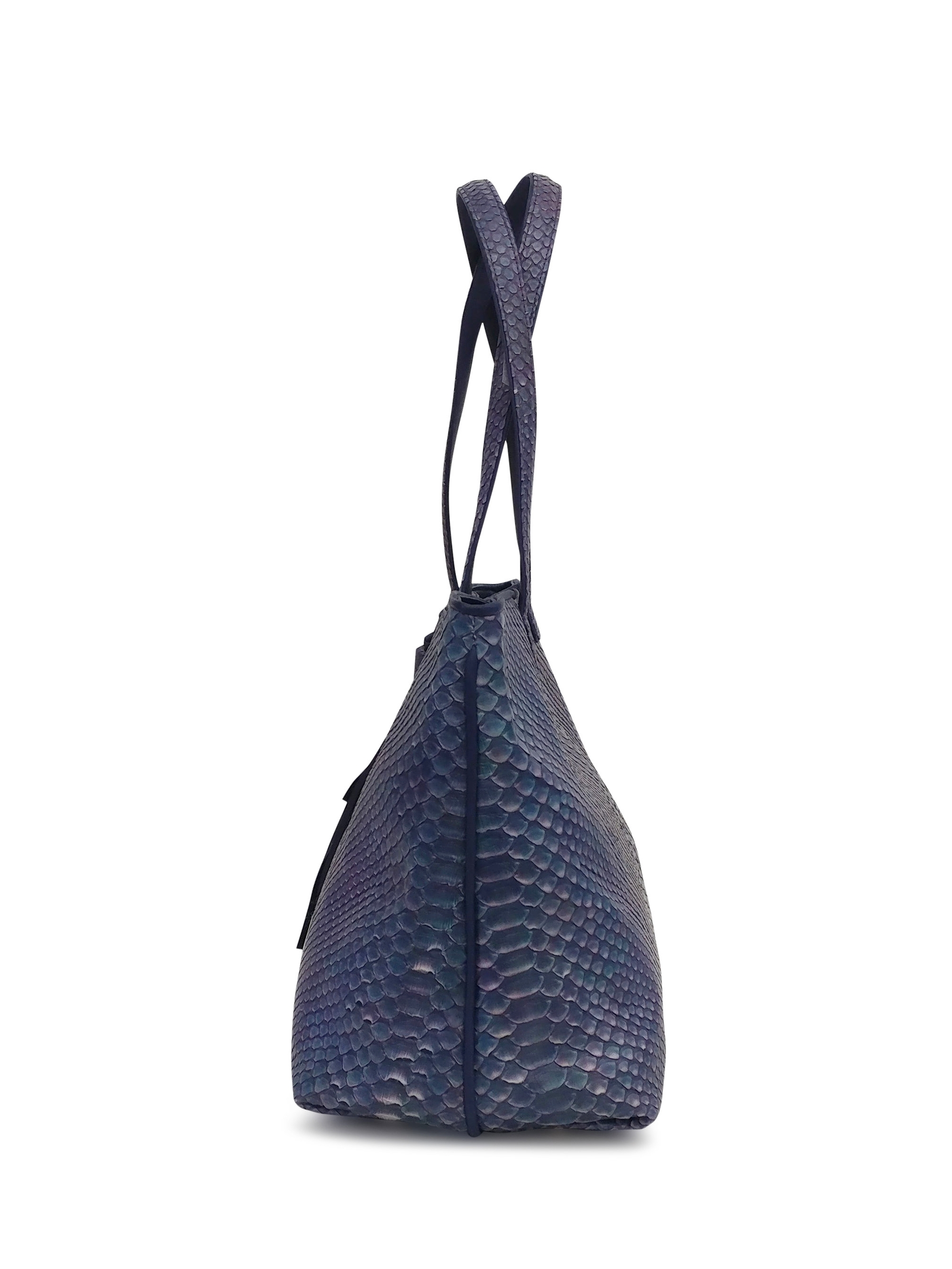 Anthony Luciano Custom Olivia Tote - Variegated Purple Blue Python