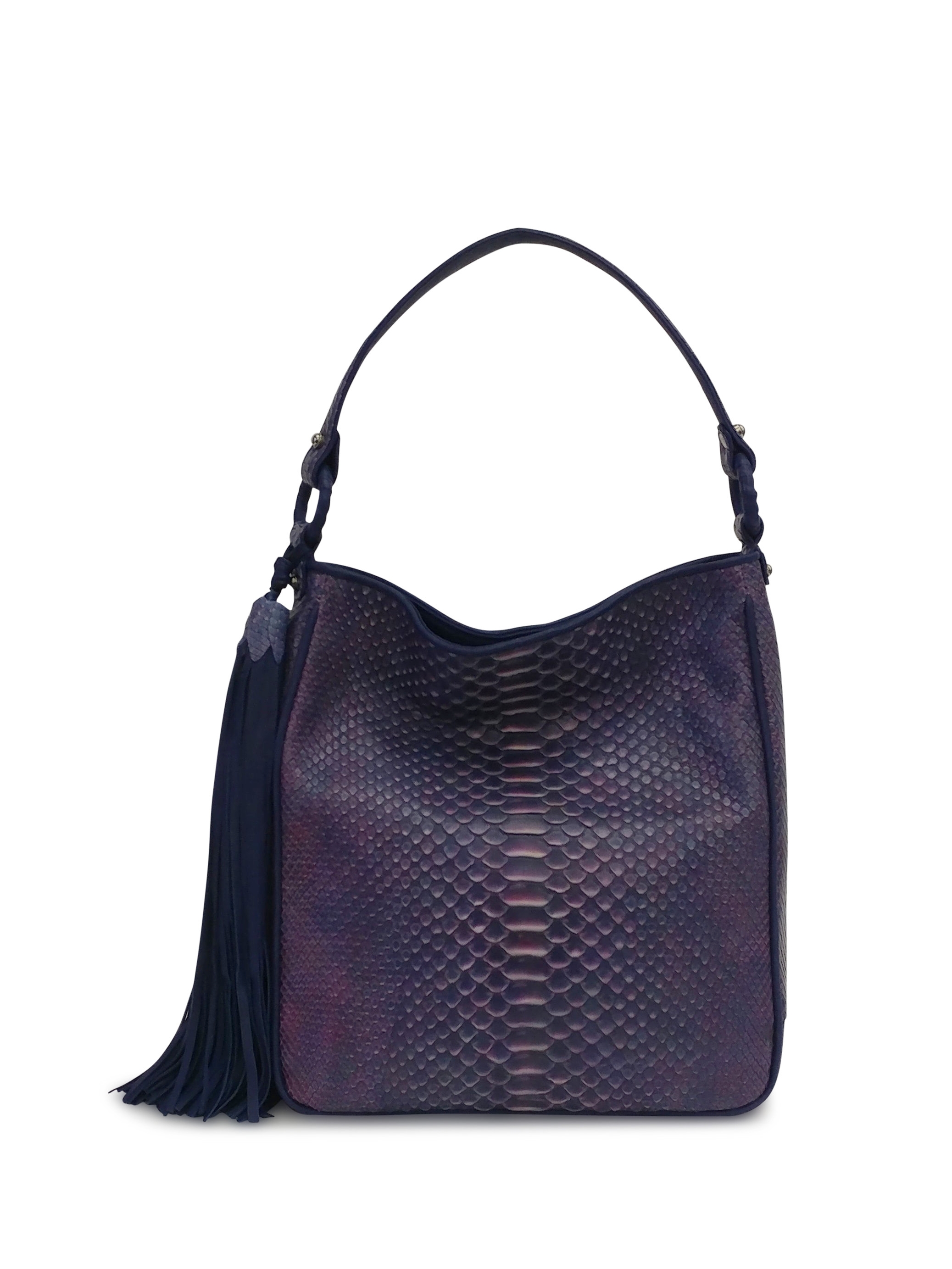 Anthony Luciano custom Grace Hobo (sm) - Variegated Purple Python
