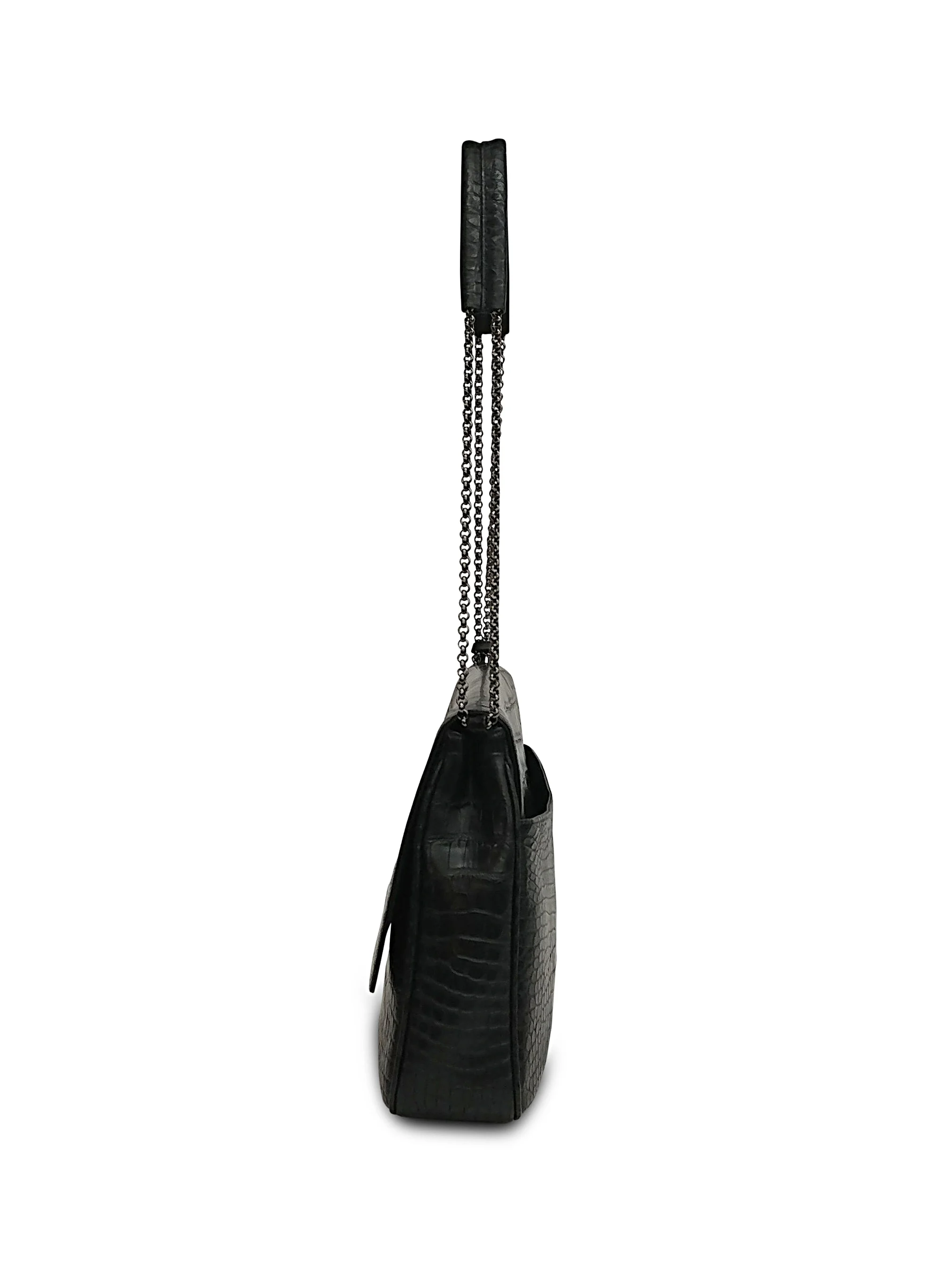 Anthony Luciano custom Vickie Shoulder Bag - Black Matte Alligator