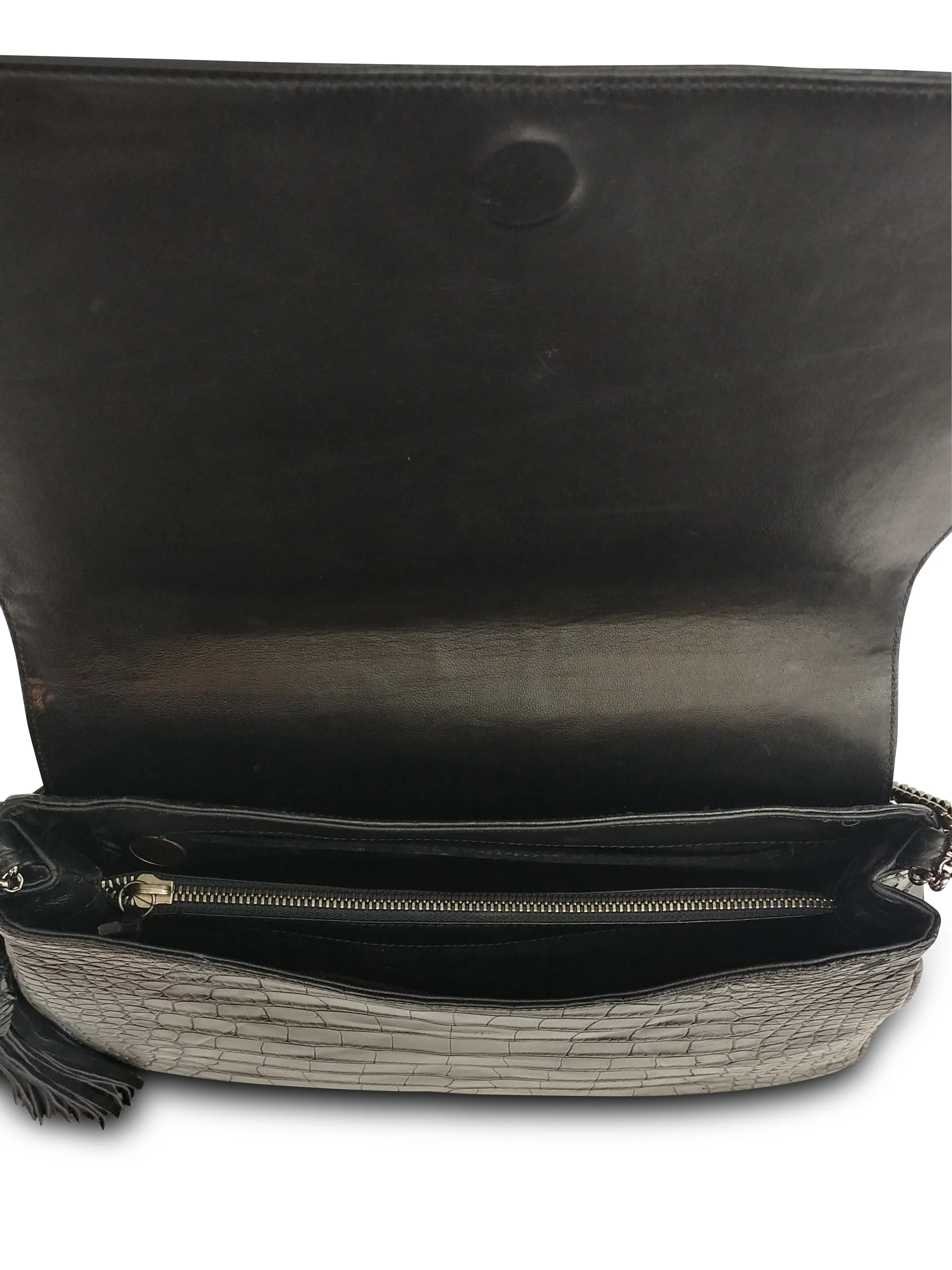 Anthony Luciano custom Vickie Shoulder Bag - Black Matte Alligator