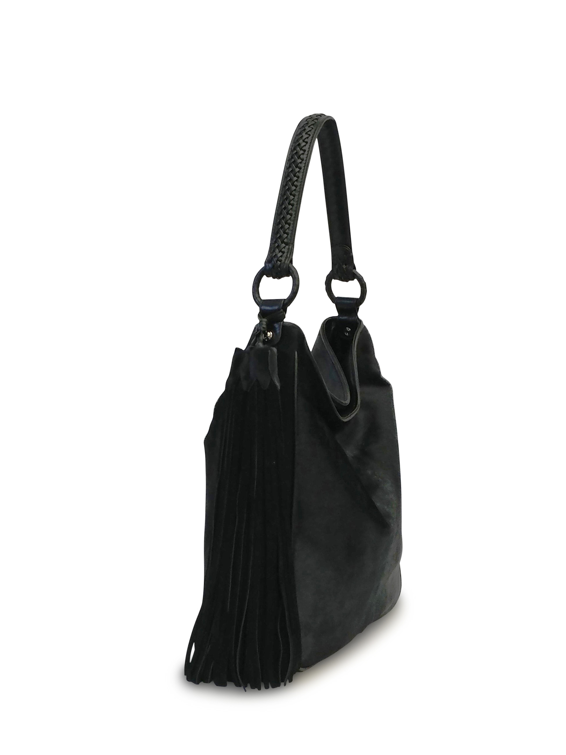 Anthony Luciano custom GraceHobo (sm) - Black Haircalf