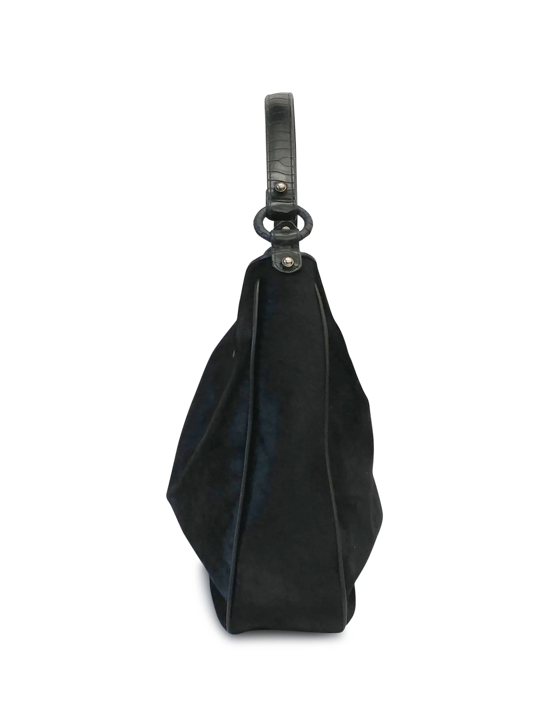 Anthony Luciano custom Grace Hobo (sm) - Navy Haircalf/Navy Croco