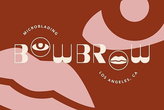 New logo for my girl @bow_brow, queen of brows and cosmetic tattooing in LA! I&rsquo;ve been trusting Jenny with my face for years and it was so fun being able to work on her rebrand (I did her original logo as well)! Loving this funky, modern, warm 