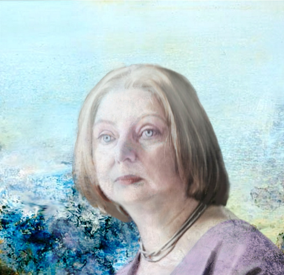 Portrait of Hilary Mantel by Mia Funk