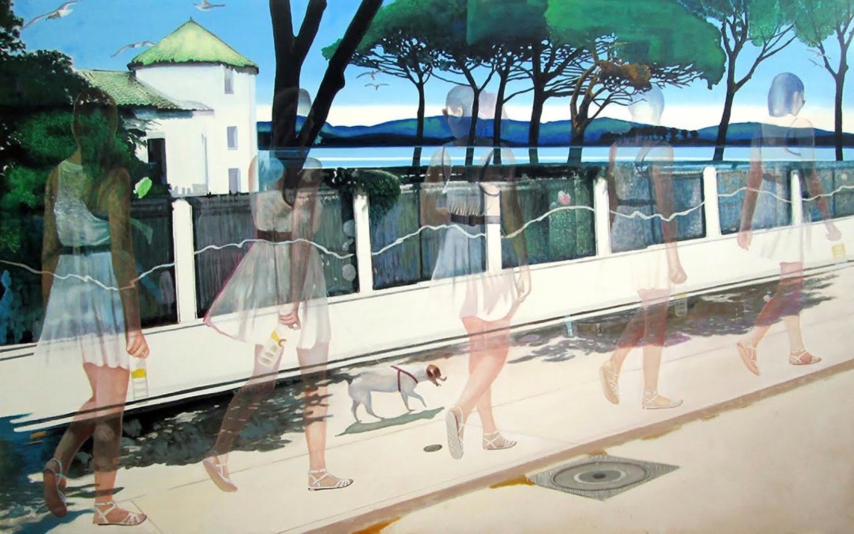 L'heure bleue BY MIA FUNK OIL ON CANVAS, 315 X 200 CM