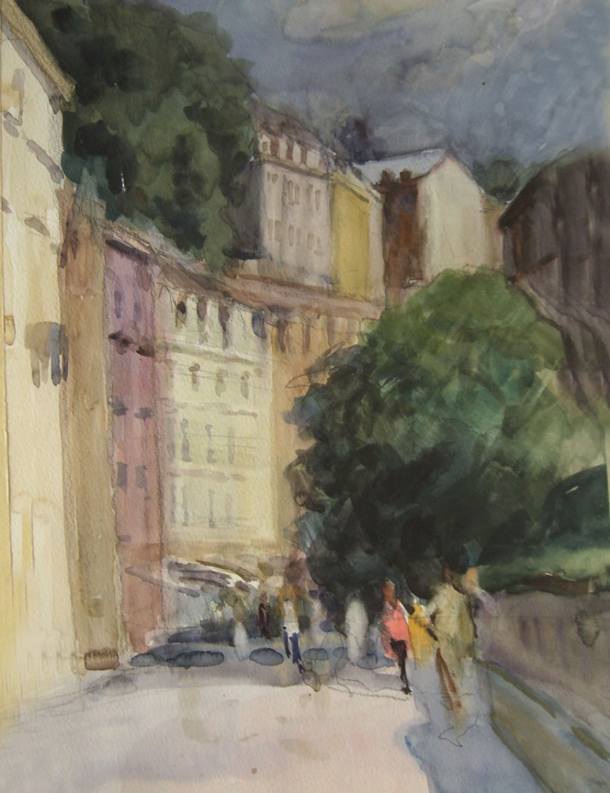 Karlovy Vary, Czech Republic, Naum Katsenelson, oil (2002)