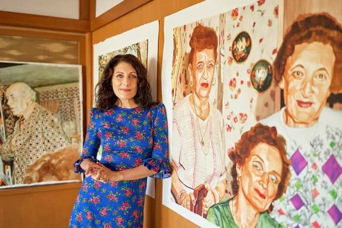 Lisa Edelstein in the Studio · Photo credit: Holland Clement, Courtesy of the artist