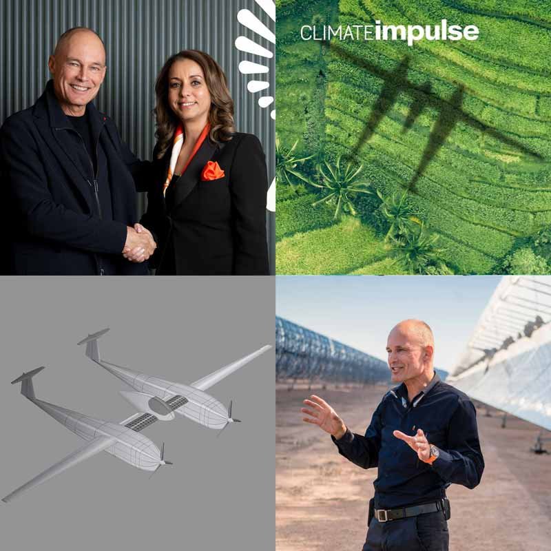  Bertrand Piccard with Syensqo CEO Ilham Kadri Syensqo is the main technological partner of Climate Impulse Bertrand Piccard @ Solar Impulse, Jean Revillard 