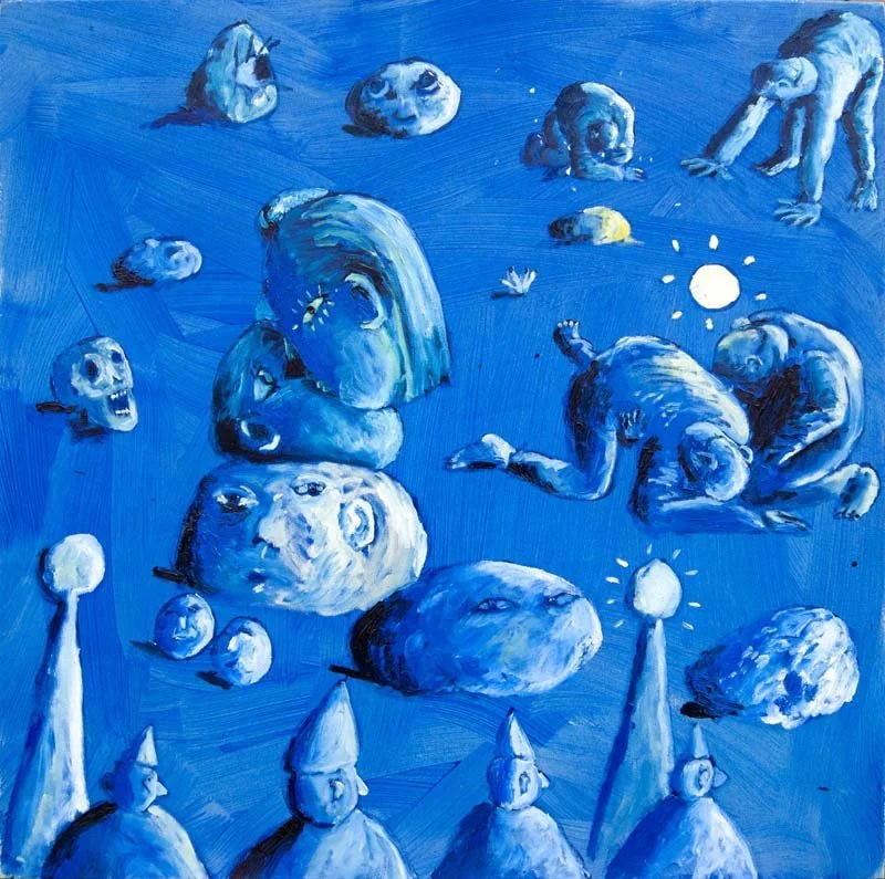   Allt blått  Oil on canvas, 2025 