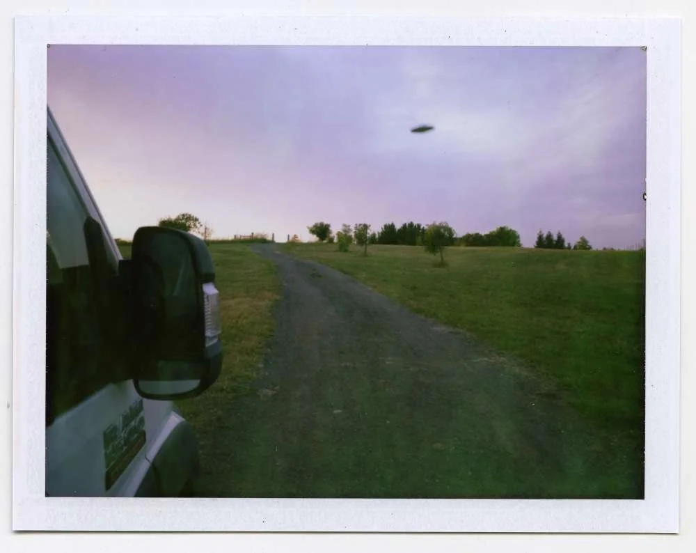  Trevor Paglen,  Near Lichau Creek (undated), n.d.  Instant film 4"×5" (10.2cm × 12.7cm) 9- 5/8" × 10-1/2" (24.4 cm × 26.7 cm), framed. © Trevor Paglen, courtesy Pace Gallery. 