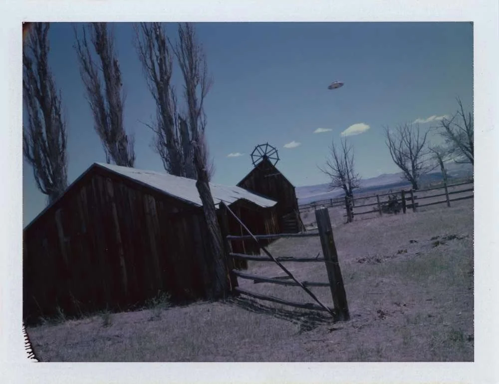  Trevor Paglen,  Near Black Point (undated ), 2024. Instant film, 4"×5" (10.2cm × 12.7cm) 9-5/8" × 10-1/2" (24.4 cm × 26.7 cm), framed. © Trevor Paglen, courtesy Pace Gallery. 