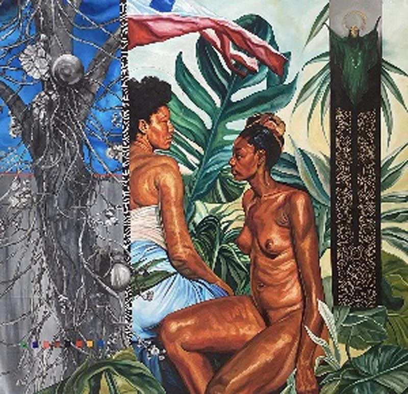   Presenza 39  oil on canvas, 142 × 150 cm, 2024, Anderson Santos. Photograph by Anderson Santos.  