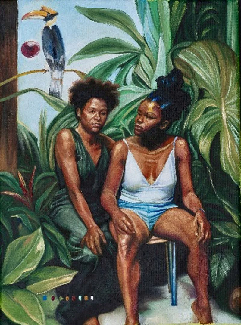   Presenza 47  oil on canvas, 18 × 24 cm, 2025, Anderson Santos. Photograph by Cecilia Tamplenizza.  
