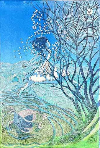  &nbsp;Woman Dashing Toward the Sun 