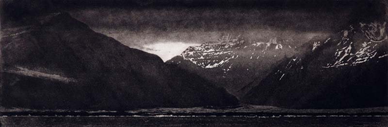  Moraine Fjord - etching - 30x10 cm - 2020 
