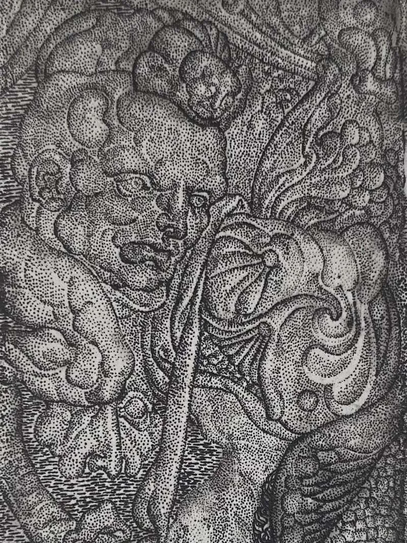  «Darius III»(fragment)etching 2024 